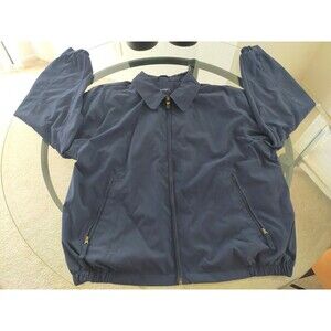 Puritan Vintage Long Sleeve Zippered Collared Blue Jacket Size Large